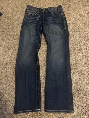 Men’s Ariat Relaxed Boot Cut Jeans in Dark Indigo